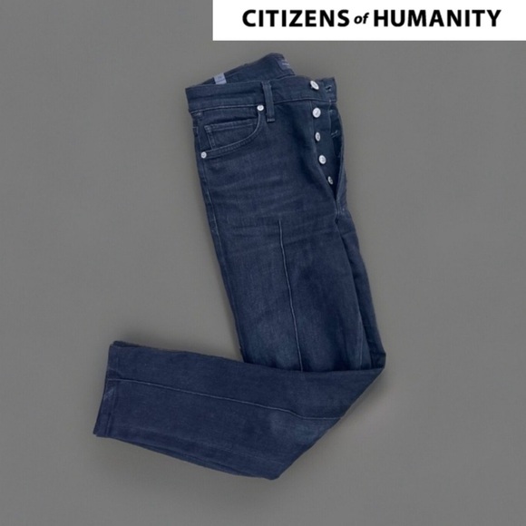 Citizens Of Humanity Denim - Citizens of Humanity Olivia high rise slim ankle Jean in black size 25
